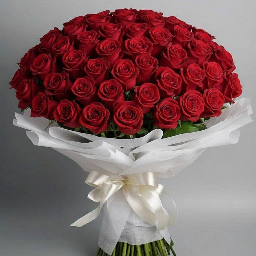 Букет 101 Красная роза Блэк Мэджик в Сосновоборске Красноярского края