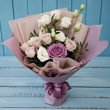 Букет цветов из:  Розы и Лизиантусы #REPLACE_PRED# Сосновоборске Красноярского края