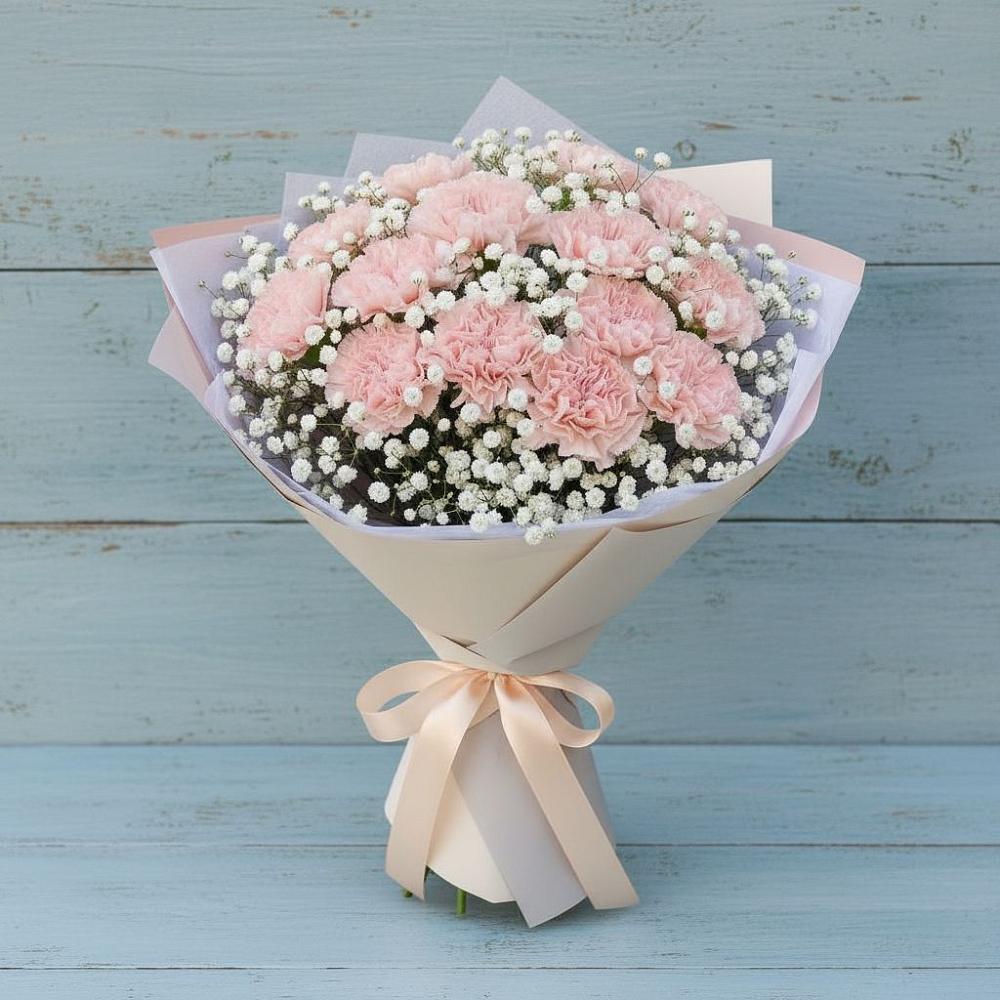 Букет цветов из: Гвоздики в Сосновоборске Красноярского края