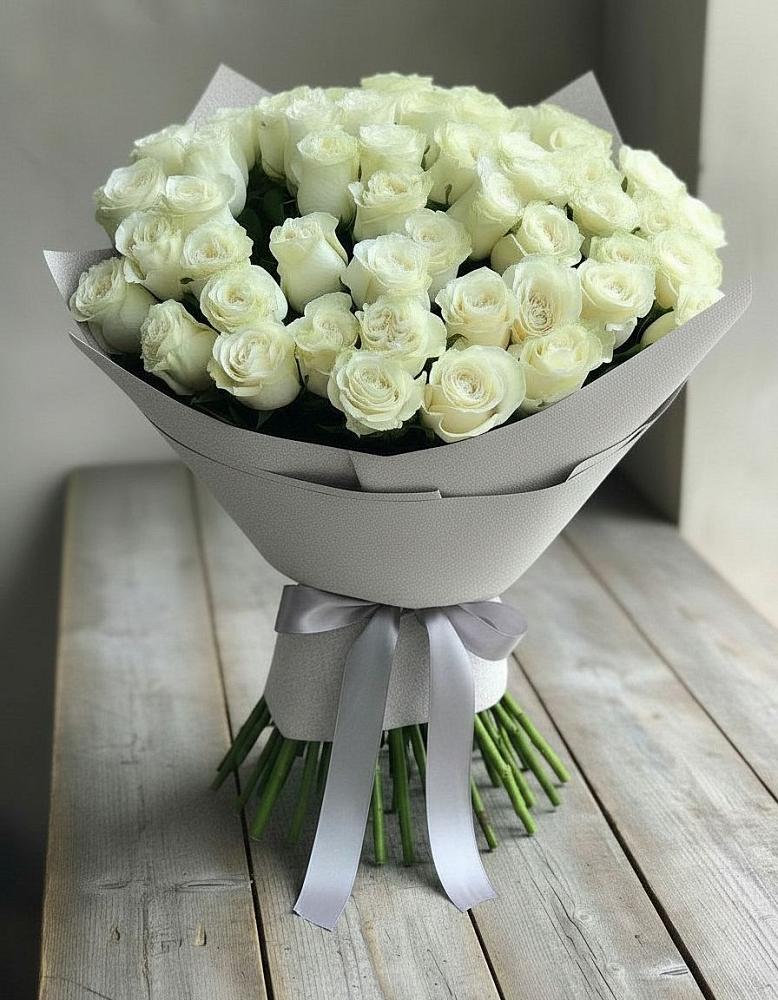 Букет 35 Белых роз в Сосновоборске Красноярского края