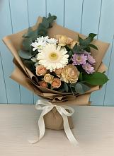 Букет цветов из:  Герберы и Хризантемы в Сосновоборске Красноярского края