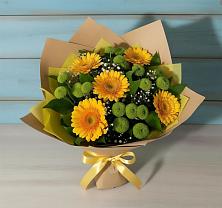 Букет цветов из:  Герберы и Хризантемы #REPLACE_PRED# Сосновоборске Красноярского края