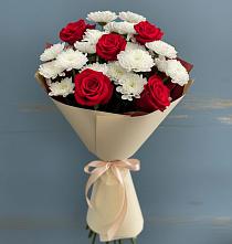 Букет цветов из:  Розы и Хризантемы #REPLACE_PRED# Сосновоборске Красноярского края
