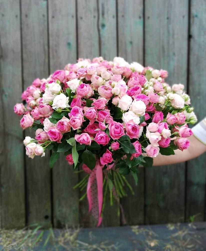 Букет Розовые кустовые розы Натали и Лав Лидия в Сосновоборске Красноярского края