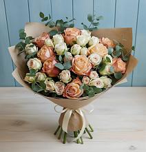 Букет цветов из:  Альстромерии и Розы в Сосновоборске Красноярского края